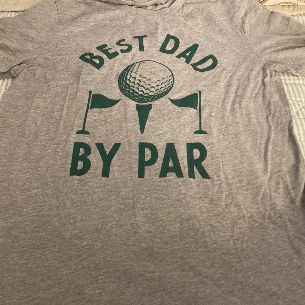 FATHERS DAY! Best Dad by Par Golf T-Shirt Size Large